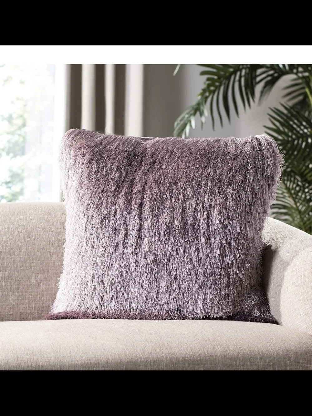 Blush Glam Shag  Accent Pillow